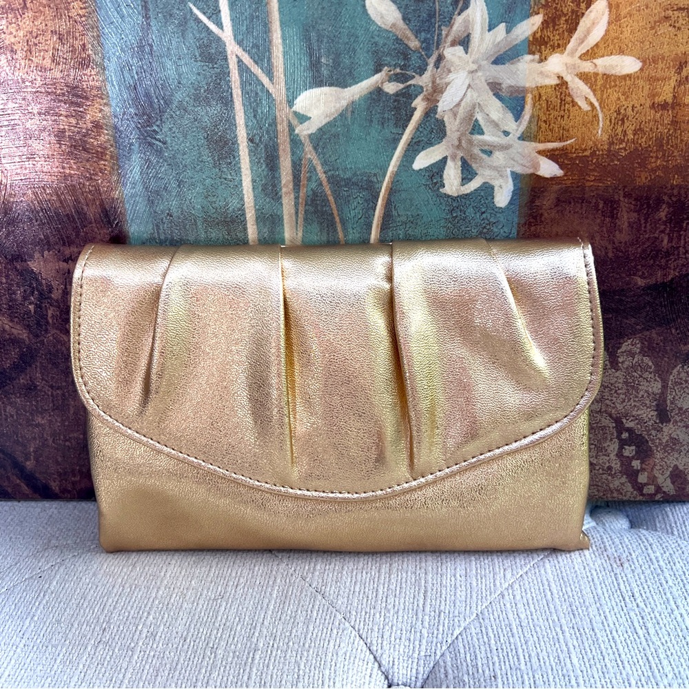 Vintage Avon Polished Gold Evening Bag IOB